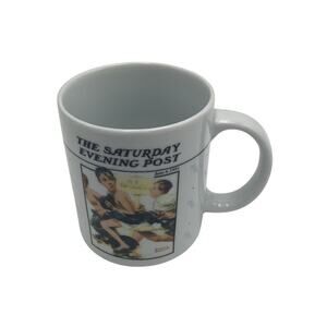Norman Rockwell No Swimming Saturday Evening Post‎ Coffee Mug Cup White